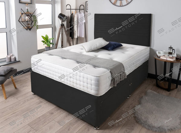 The Ebro Divan Bed Set Suede