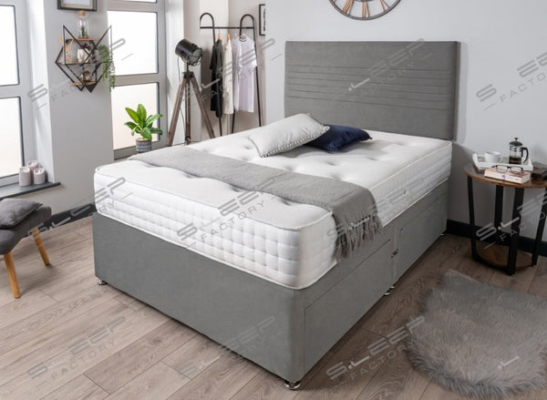 The Ebro Divan Bed Set Suede