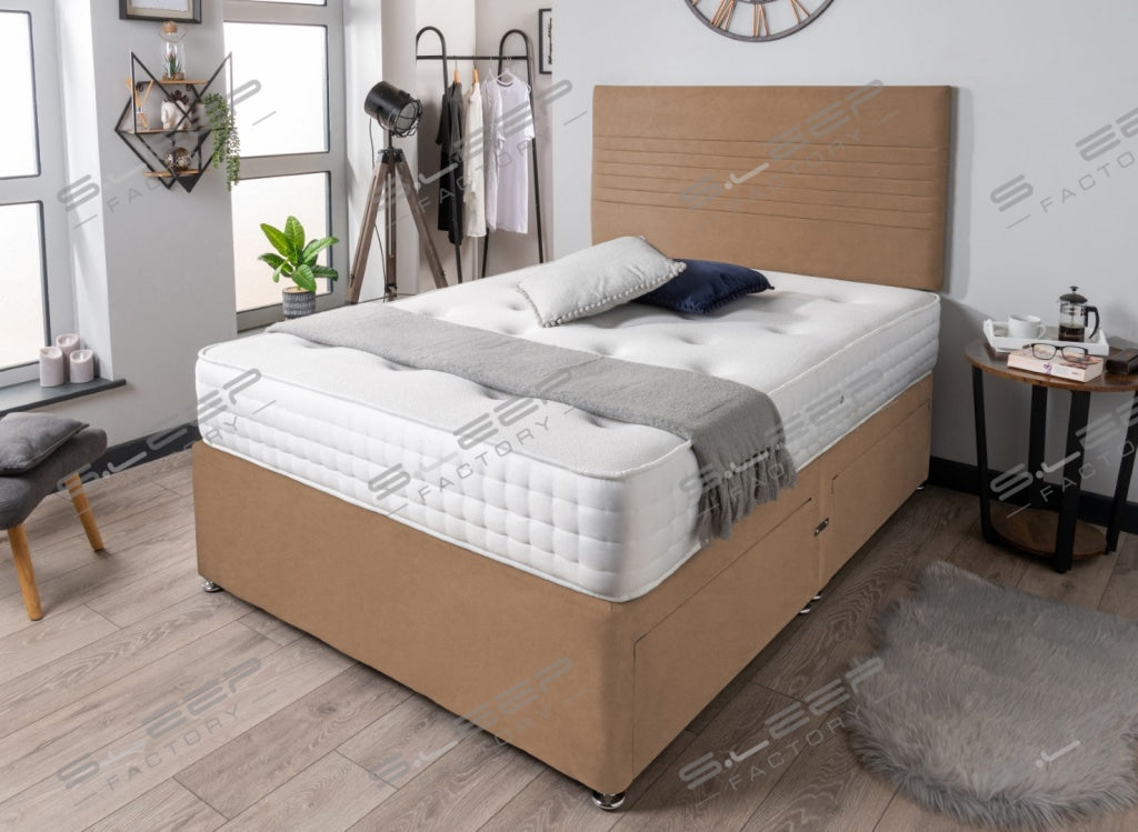 The Ebro Divan Bed Set Suede