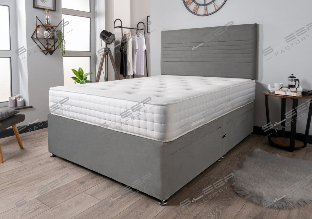 The Ebro Divan Bed Set Suede