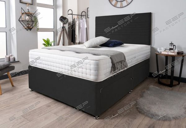 The Ebro Divan Bed Set Suede