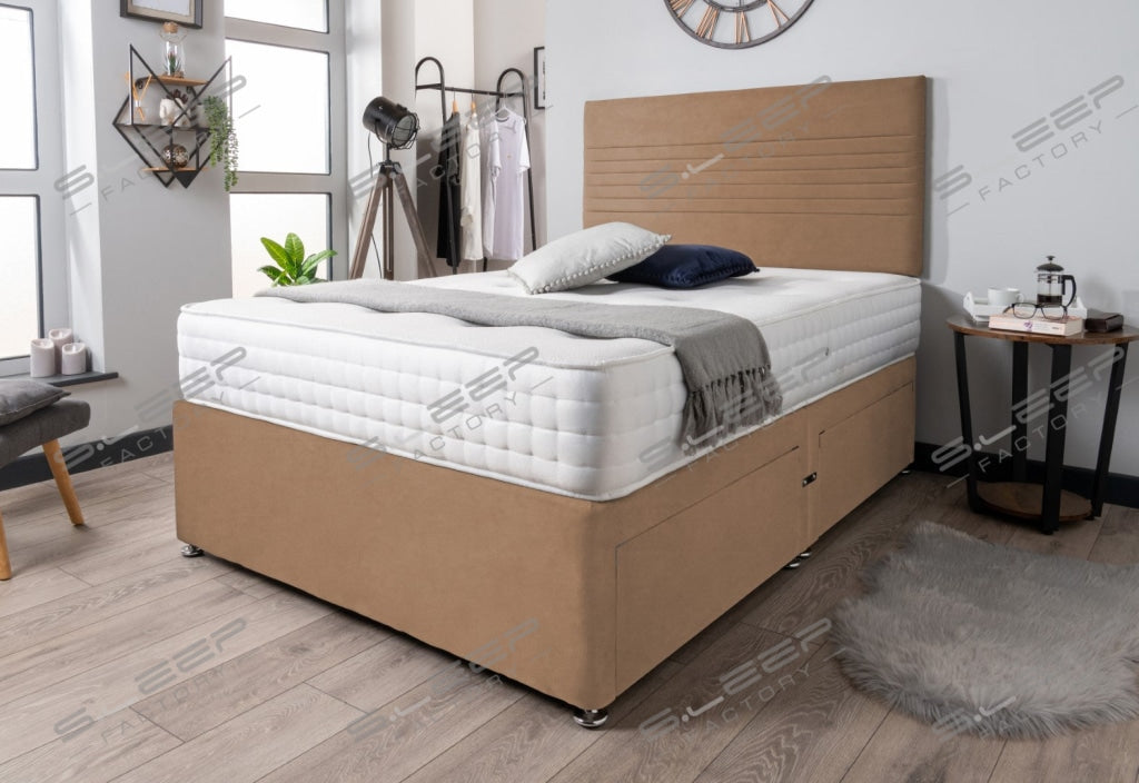 The Ebro Divan Bed Set Suede