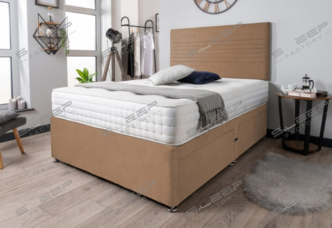 The Ebro Divan Bed Set Suede