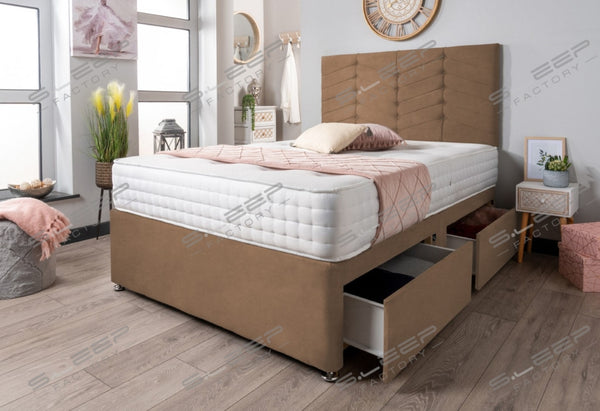 The Evinos Bed Set Suede