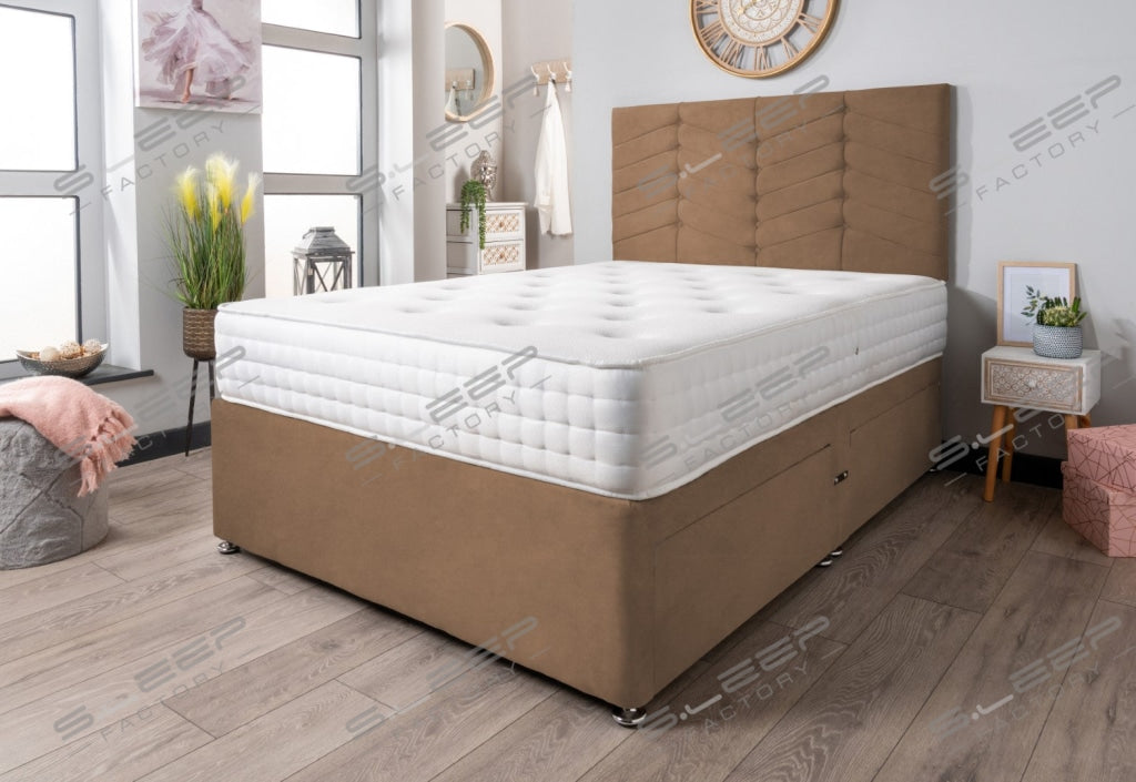 The Evinos Bed Set Suede