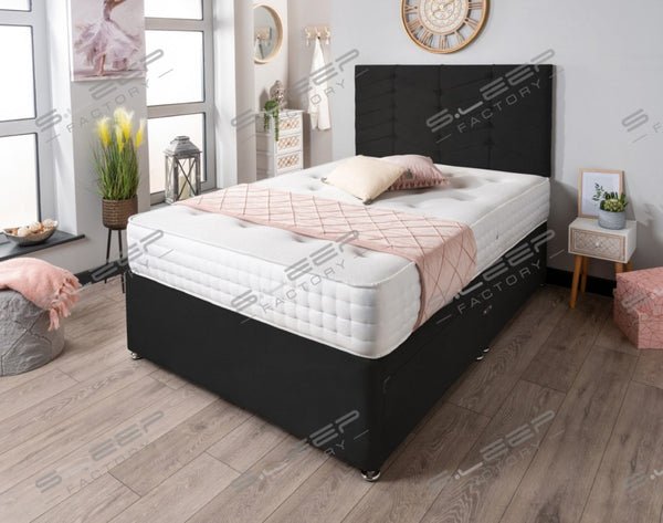 The Evinos Bed Set Suede