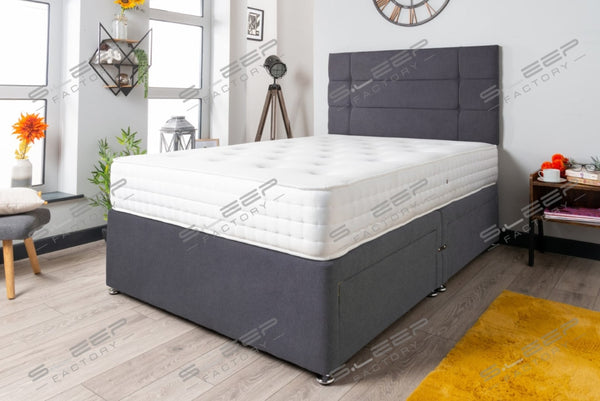 The Loire Diamante Divan Bed Set Suede