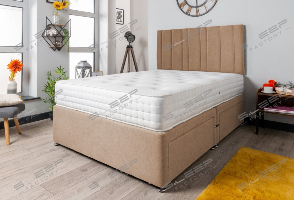 The Meuse Divan Bed Set Suede