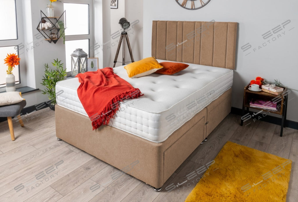 The Meuse Divan Bed Set Suede