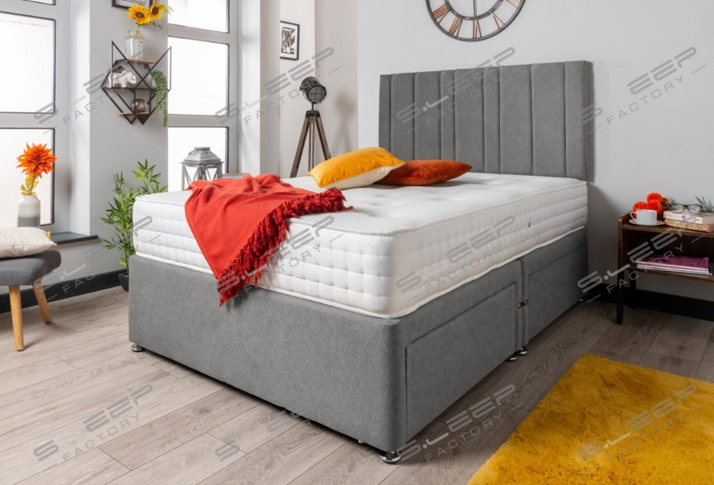 The Meuse Divan Bed Set Suede