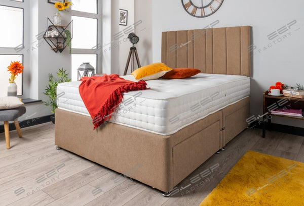 The Meuse Divan Bed Set Suede