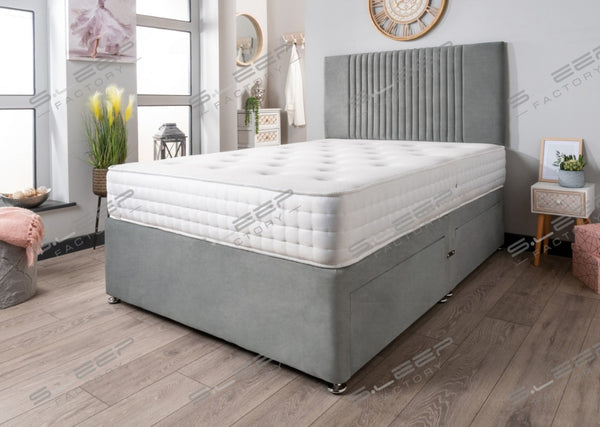 The Neda Divan Bed Set Suede