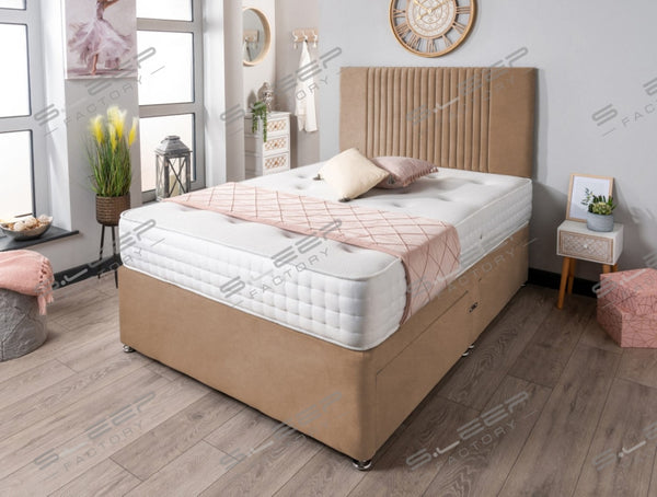 The Neda Divan Bed Set Suede