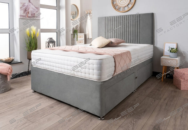 The Neda Divan Bed Set Suede