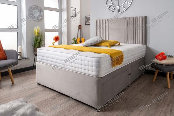 The Neda Panel Divan Bed Set Plush