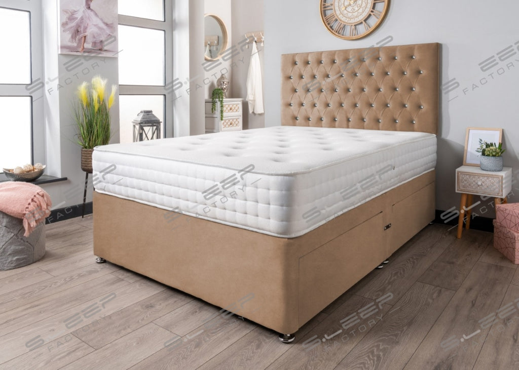 The Parana Diamante Divan Bed Set Suede