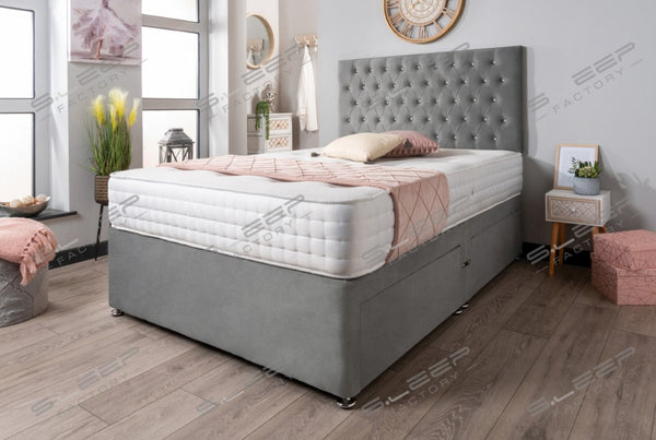 The Parana Diamante Divan Bed Set Suede