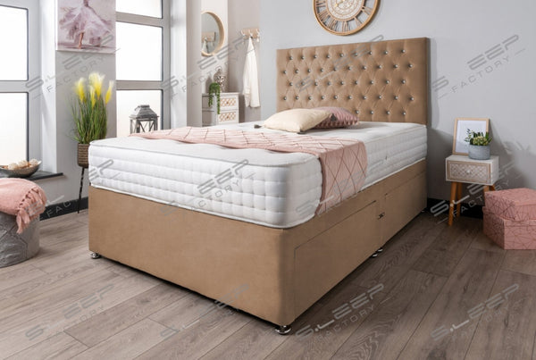 The Parana Diamante Divan Bed Set Suede