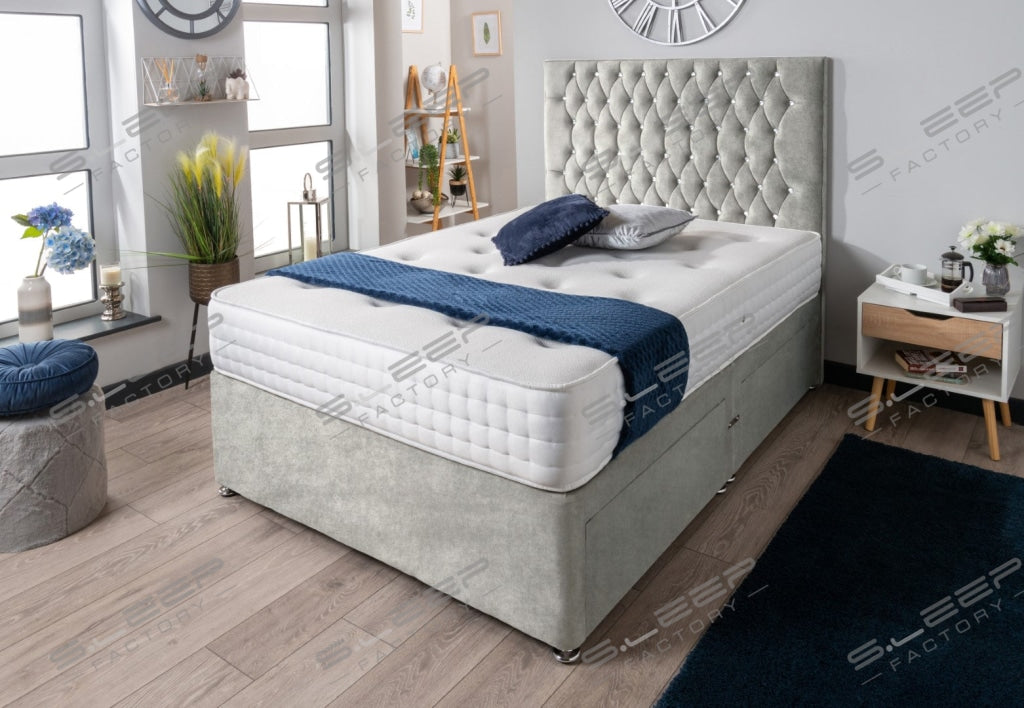 The Rhone Diamante Divan Bed Set Naples