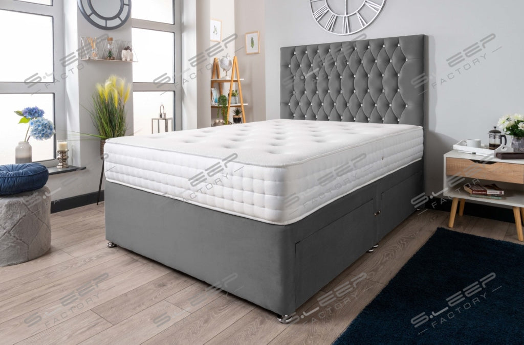 The Rhone Diamante Divan Bed Set Plush