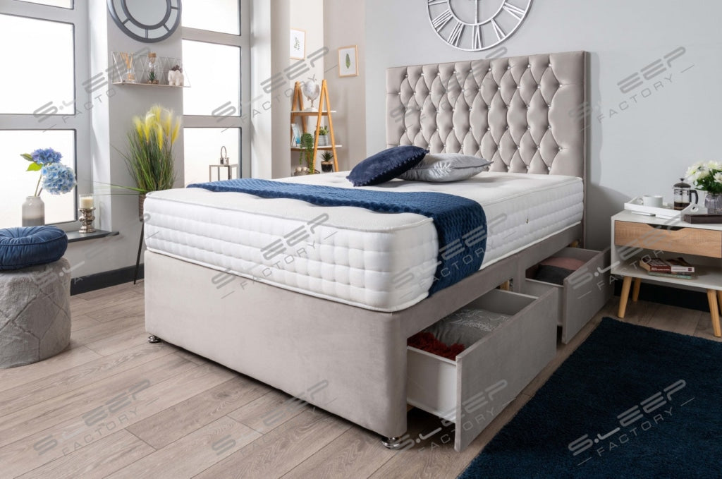 The Rhone Diamante Divan Bed Set Plush