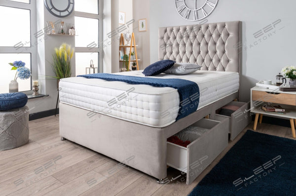 The Rhone Diamante Divan Bed Set Plush