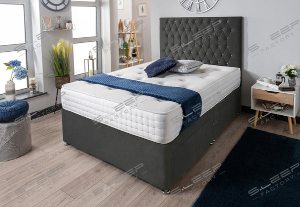 The Rhone Divan Bed Set Suede