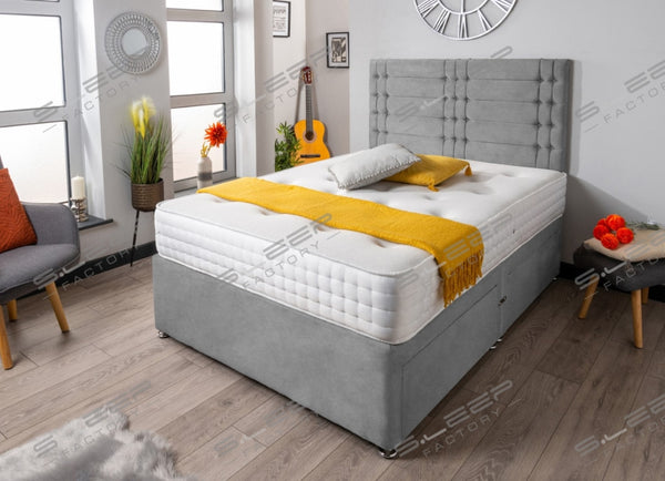 The Seine Divan Bed Set Suede