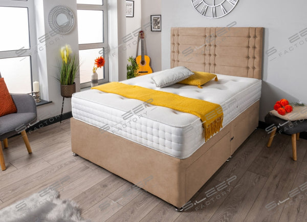 The Seine Divan Bed Set Suede