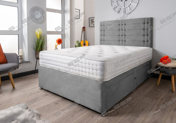 The Seine Divan Bed Set Suede