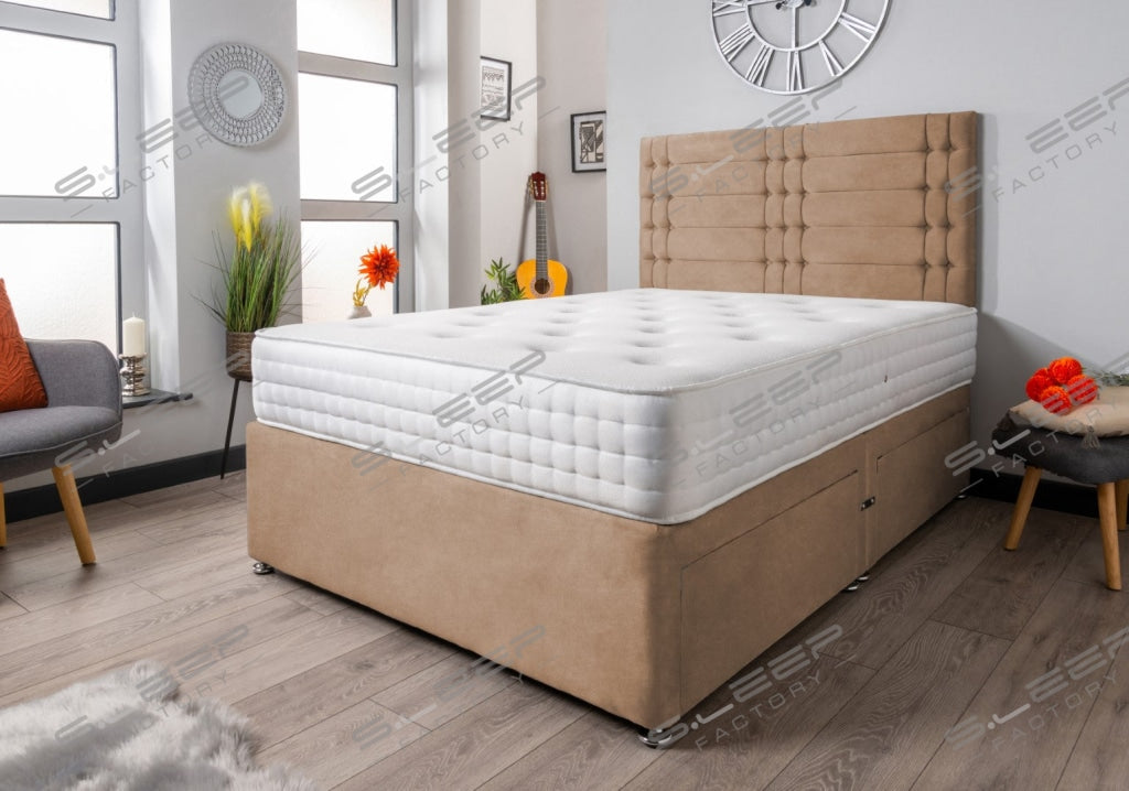 The Seine Divan Bed Set Suede