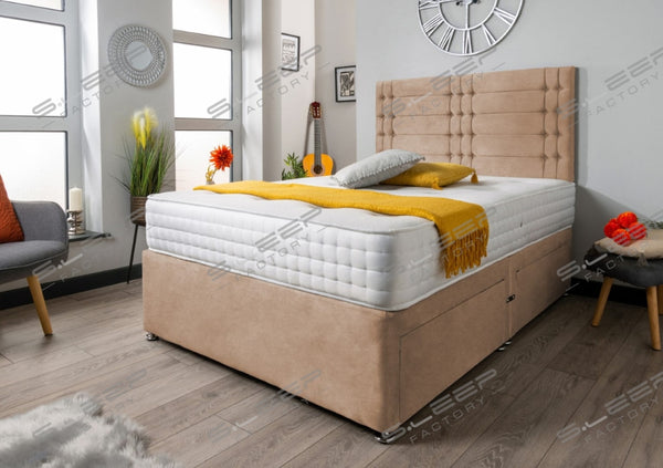 The Seine Divan Bed Set Suede