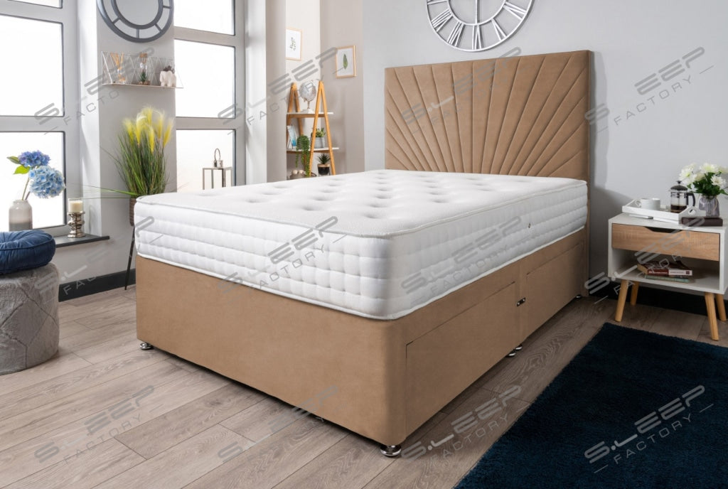 The Yenisei Sunrise Divan Bed Set Suede