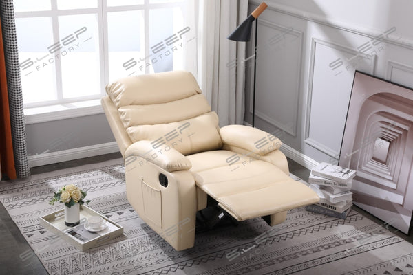 Zaragoza Leather Upholstered Manual Recliner