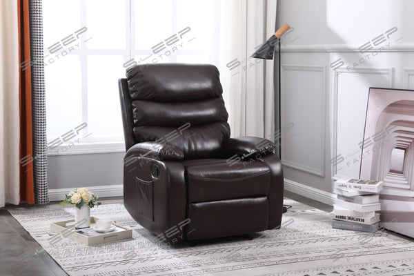 Zaragoza Leather Upholstered Manual Recliner