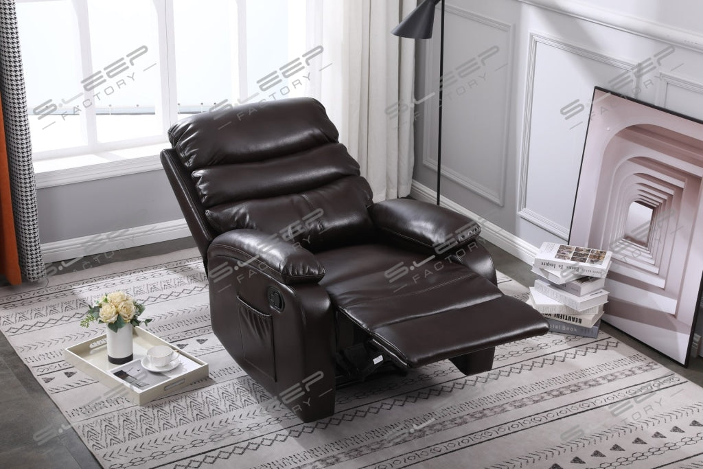 Zaragoza Leather Upholstered Manual Recliner