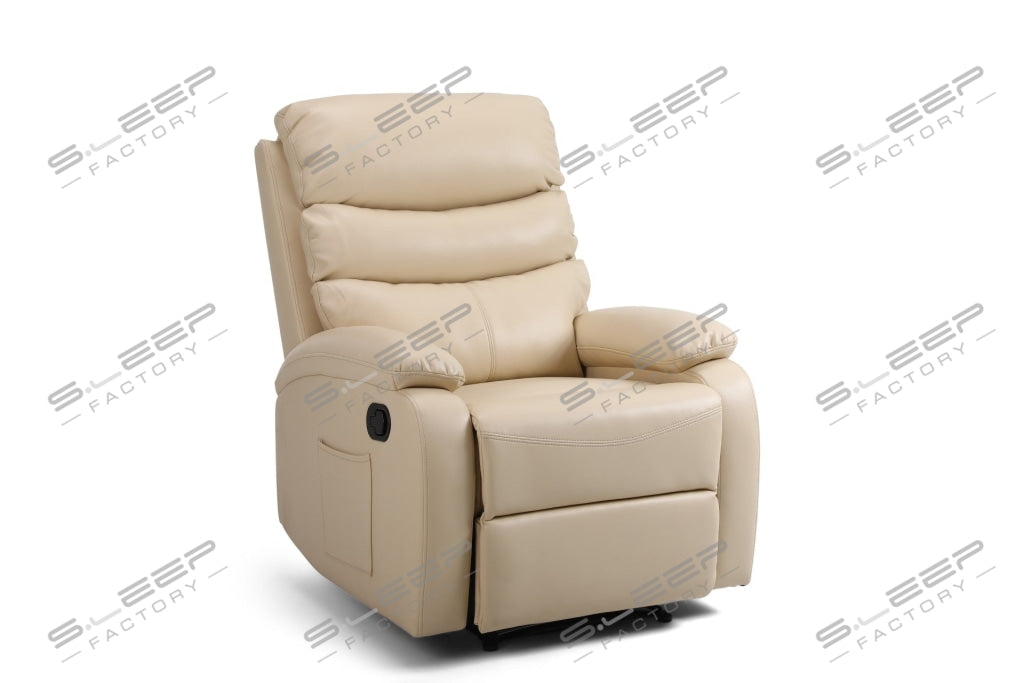 Zaragoza Leather Upholstered Manual Recliner