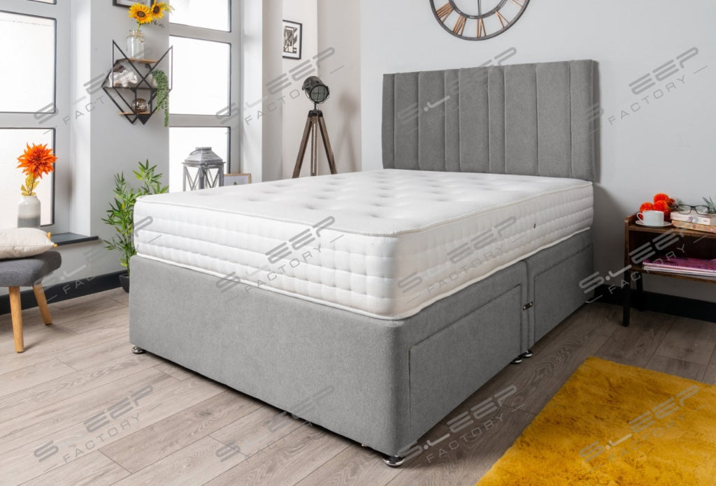 The Meuse Divan Bed Set Suede